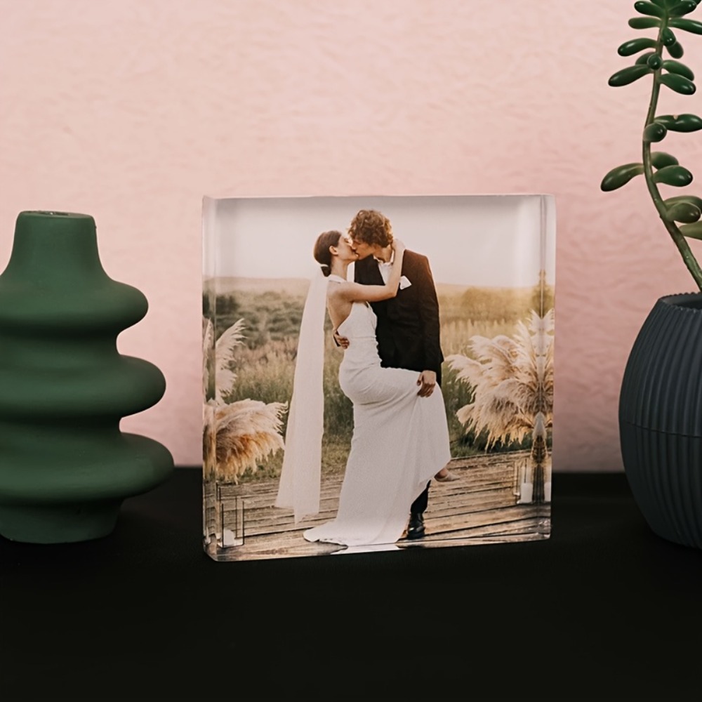 Photo Acrylic Block - Waterproof Custom Acrylic Photo Block Personalized