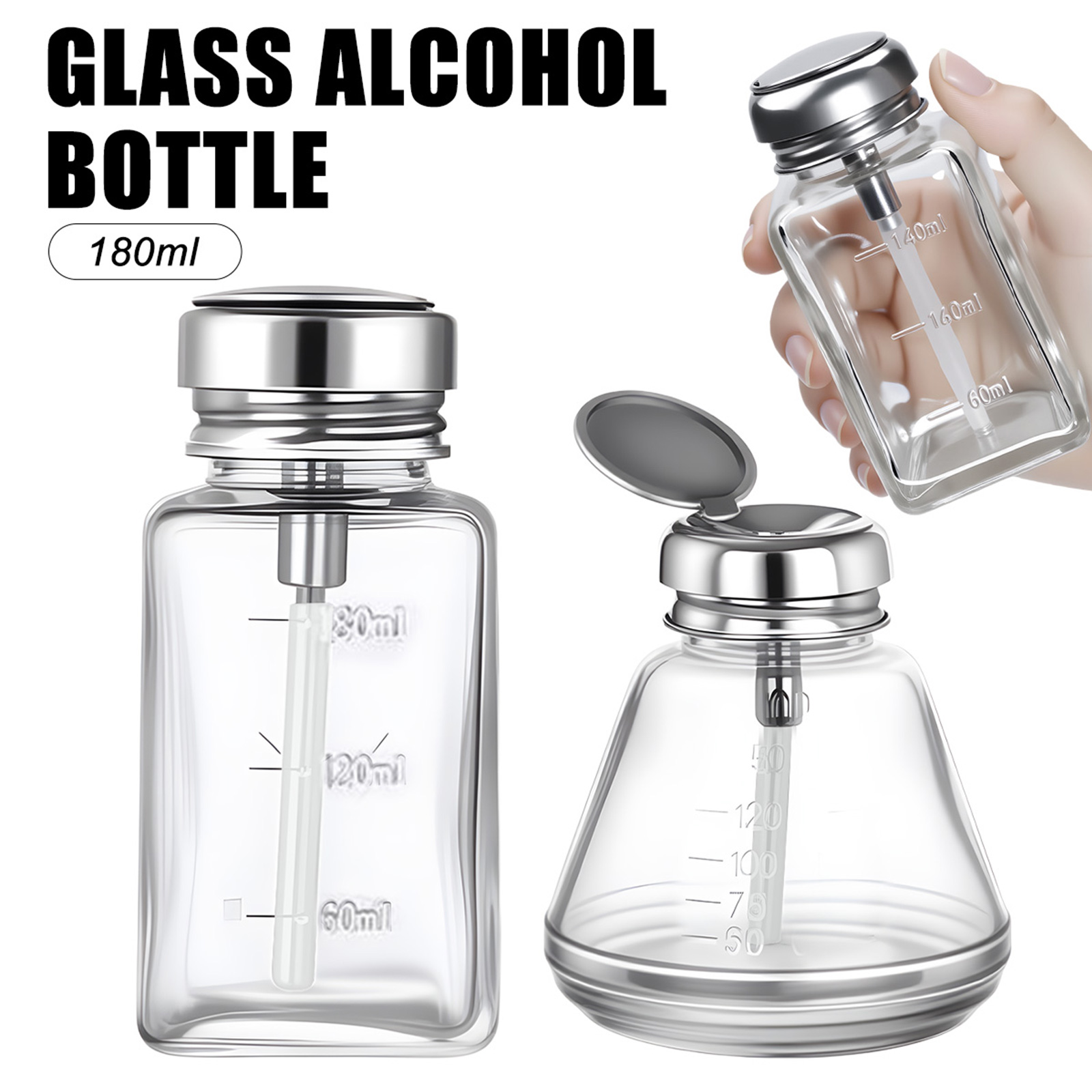 180ml Nail Glass Bottle Press  - Water Bottle Blank recension och pris