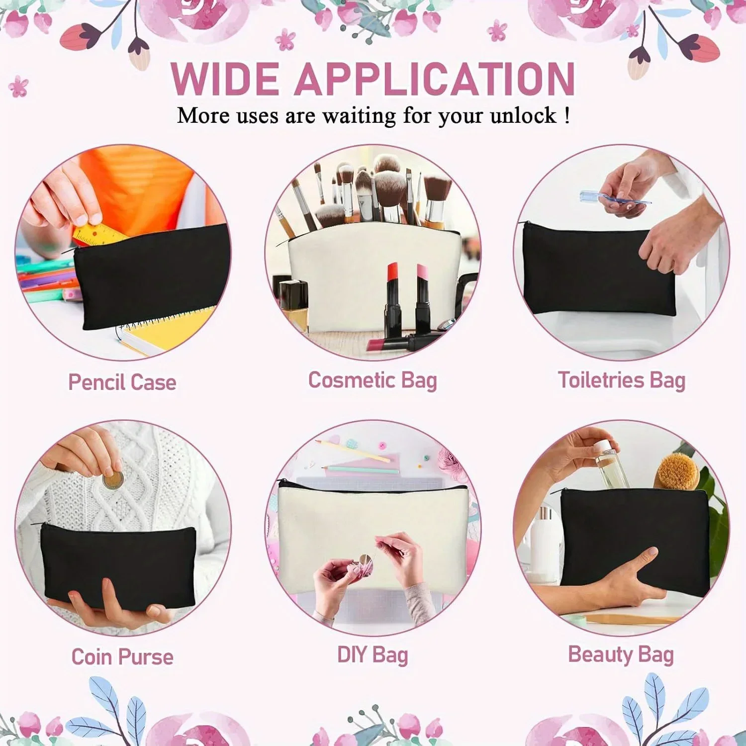 20pcs Sublimation Blank Makeup - Tote Bag Sublimation recension och pris