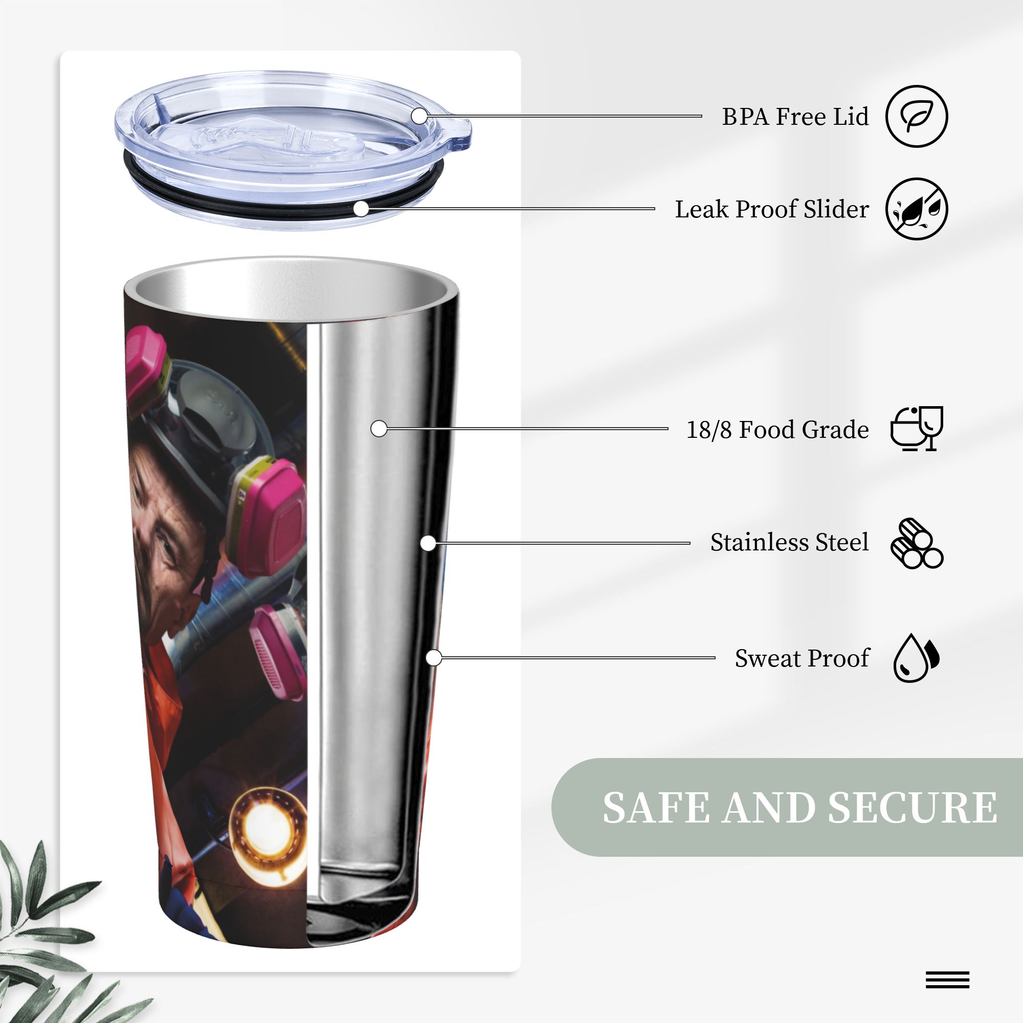 Walter White Pinkman Tumbler V - Tumbler 20Oz White recension och pris