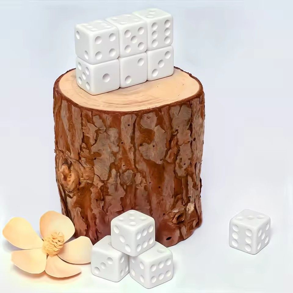 10 Pcs/set Blank White Dice Fu - Puzzle Blank White recension och pris