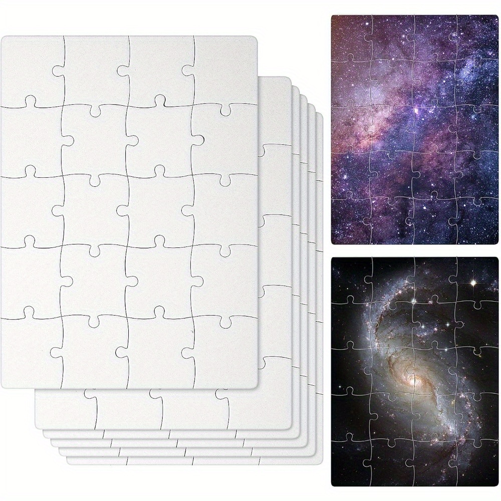 6pcs Sublimation Blank Puzzles - Puzzle Blank White recension och pris