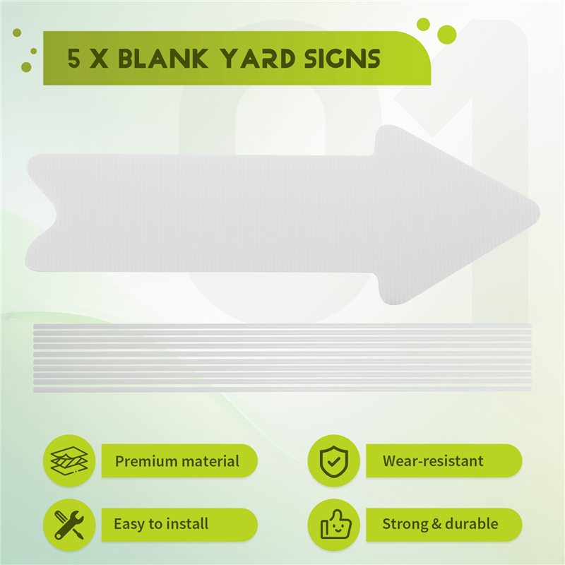 AFOURT-Outdoor Lawn Signs Blan - Yard Sign Blank recension och pris