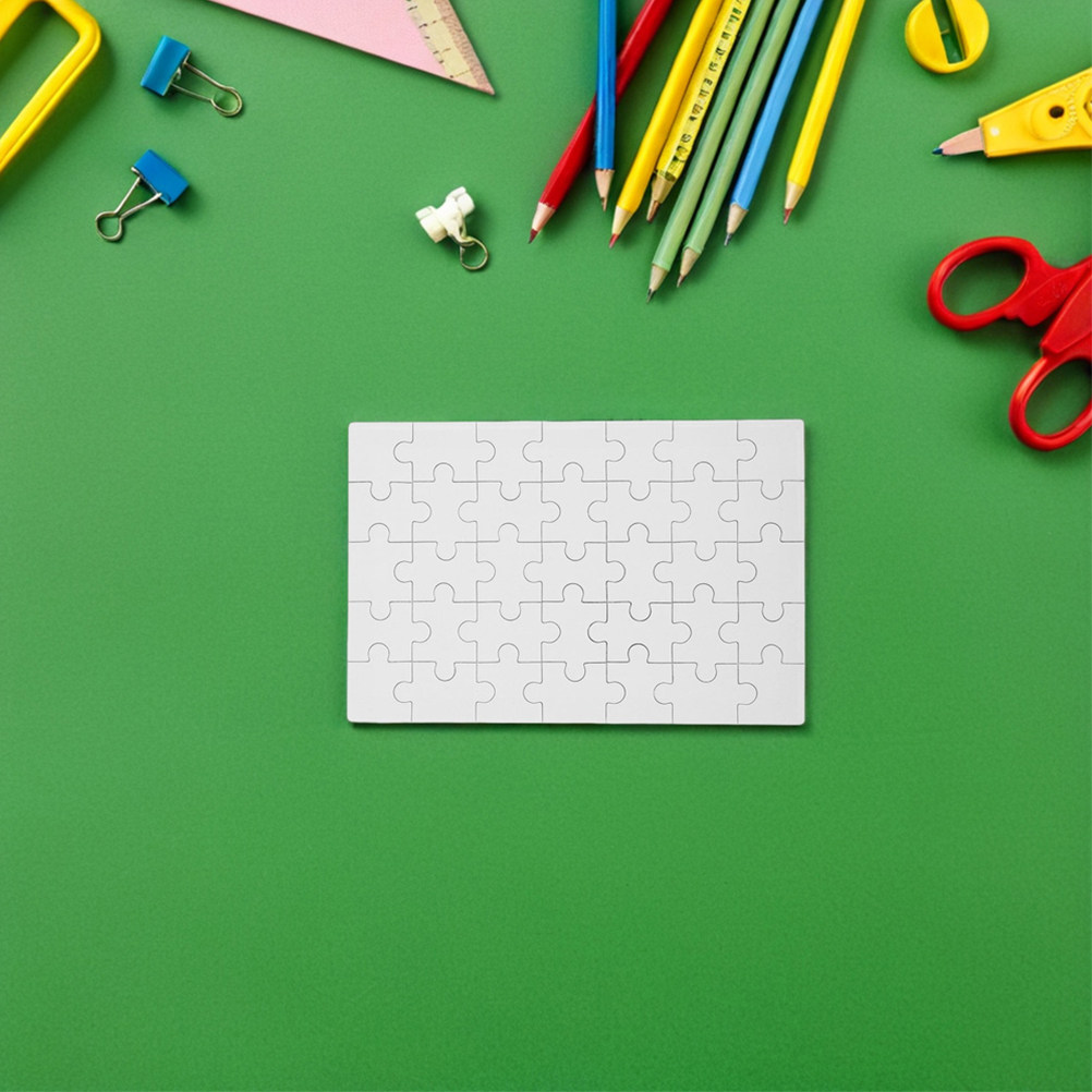 12Pcs Blank Sublimation Puzzle - Puzzle Blank White recension och pris