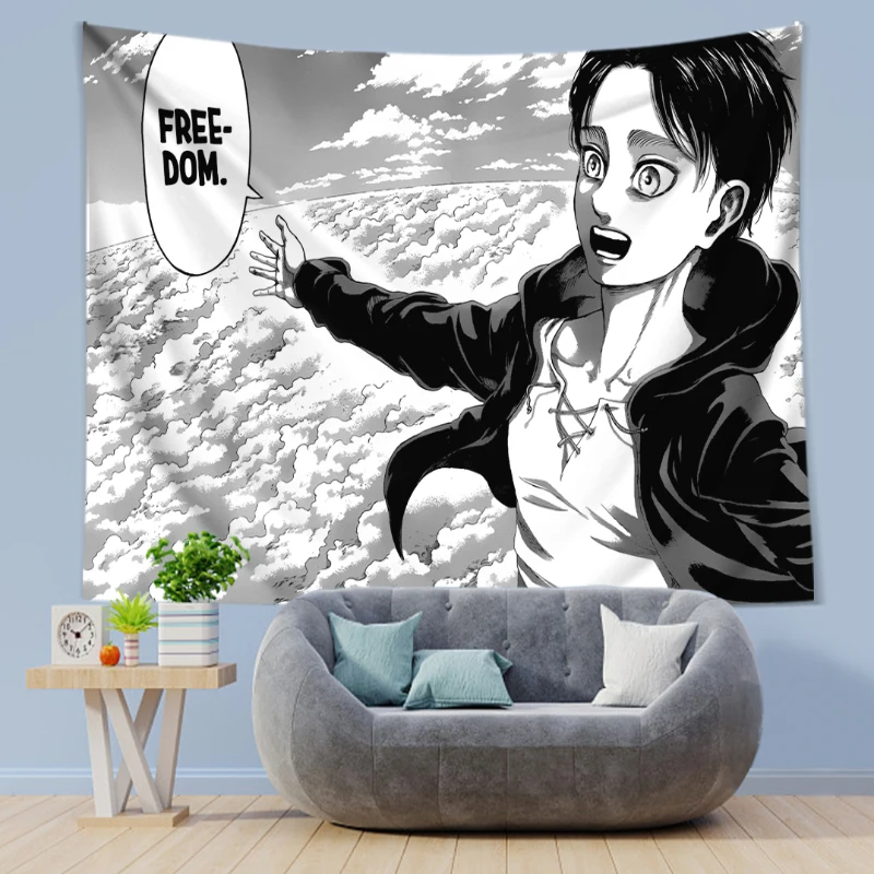 Eren Yeager Freedom Manga Post - Canvas Wrap Ready recension och pris