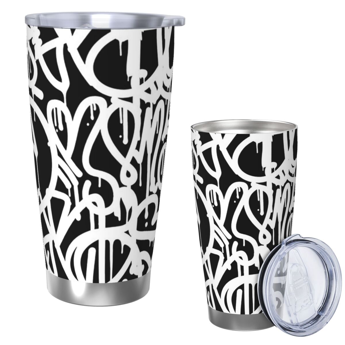 Black And White Graffiti Stain - Tumbler 20Oz White recension och pris