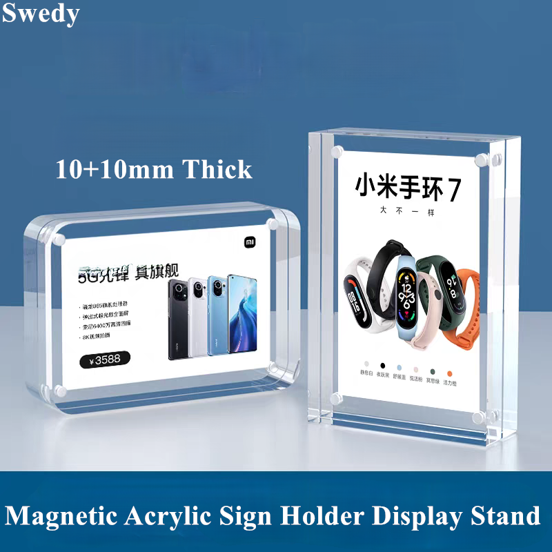 5 PCS 90x55mm Magnetic Acrylic - Photo Acrylic Block recension och pris