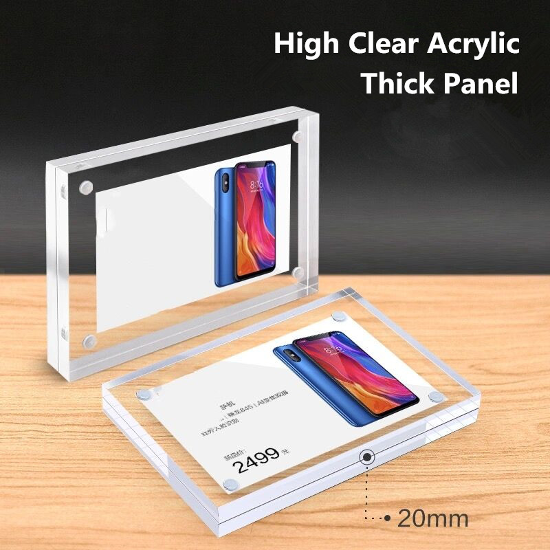 5 PCS 90x55mm Magnetic Acrylic - Photo Acrylic Block recension och pris