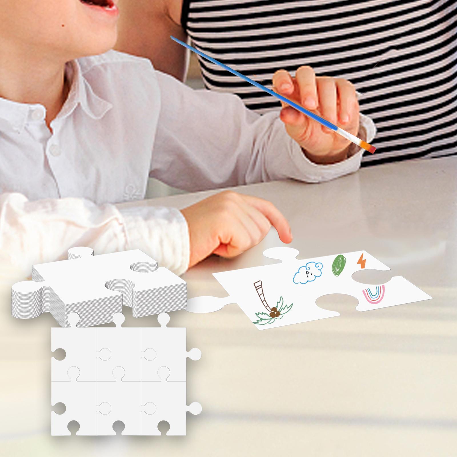 White Cardboard Blank Jigsaw P - Puzzle Blank White recension och pris
