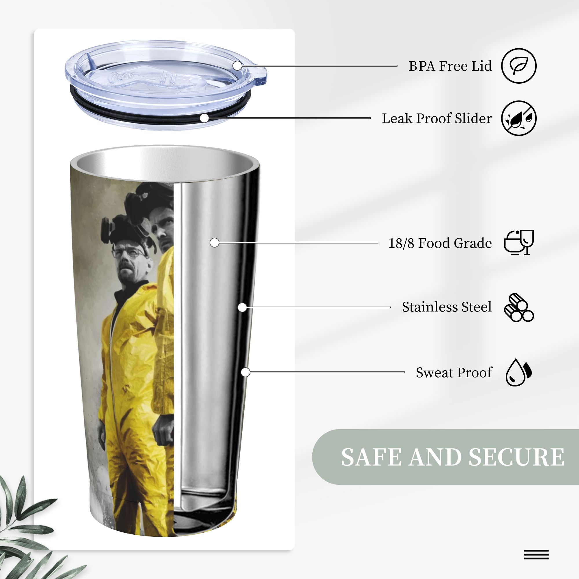 Breaking Bad Tumbler Vacuum In - Tumbler 20Oz White recension och pris
