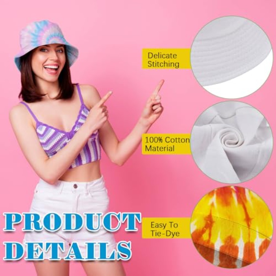 White cotton bucket hat for ti - Hat Sublimation Blank recension och pris
