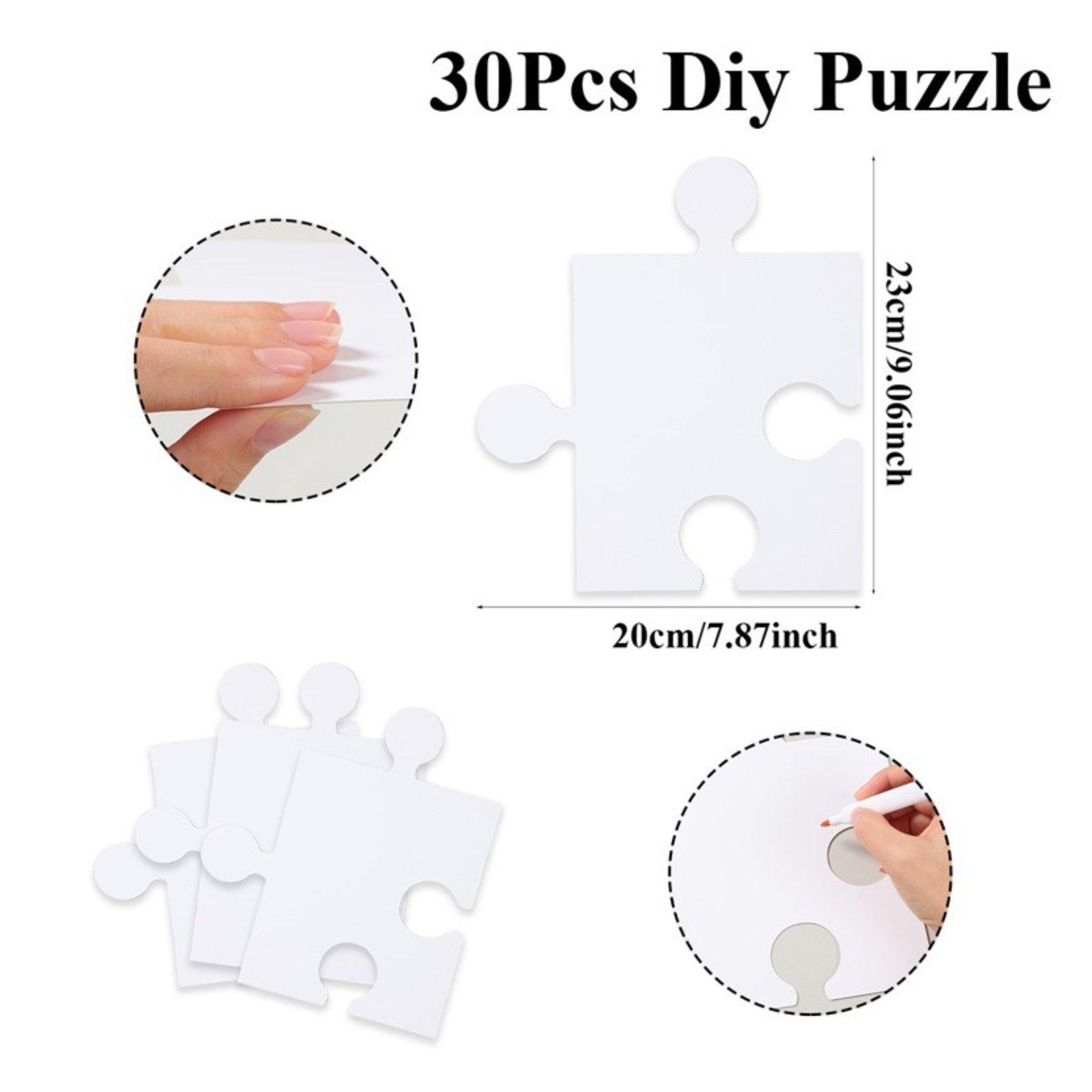 DIY Puzzle Cards Blank White C - Puzzle Blank White recension och pris