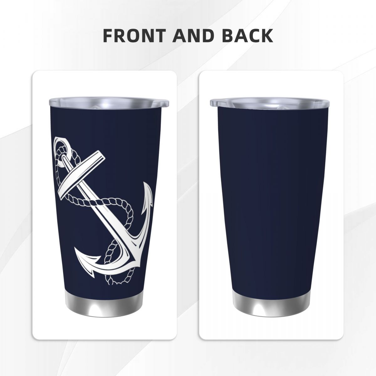 Anchor Nautical White & Navy S - Tumbler 20Oz White recension och pris