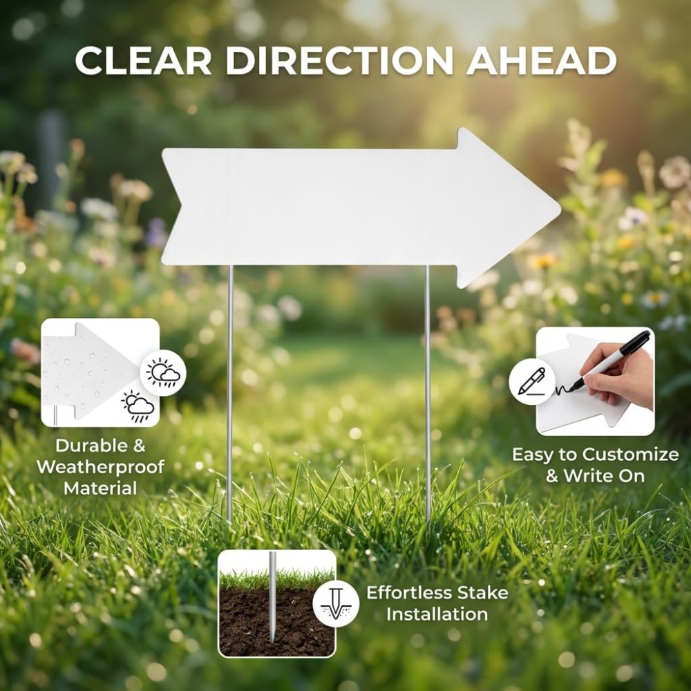Double Sided Arrow Yard Signs  - Yard Sign Blank recension och pris