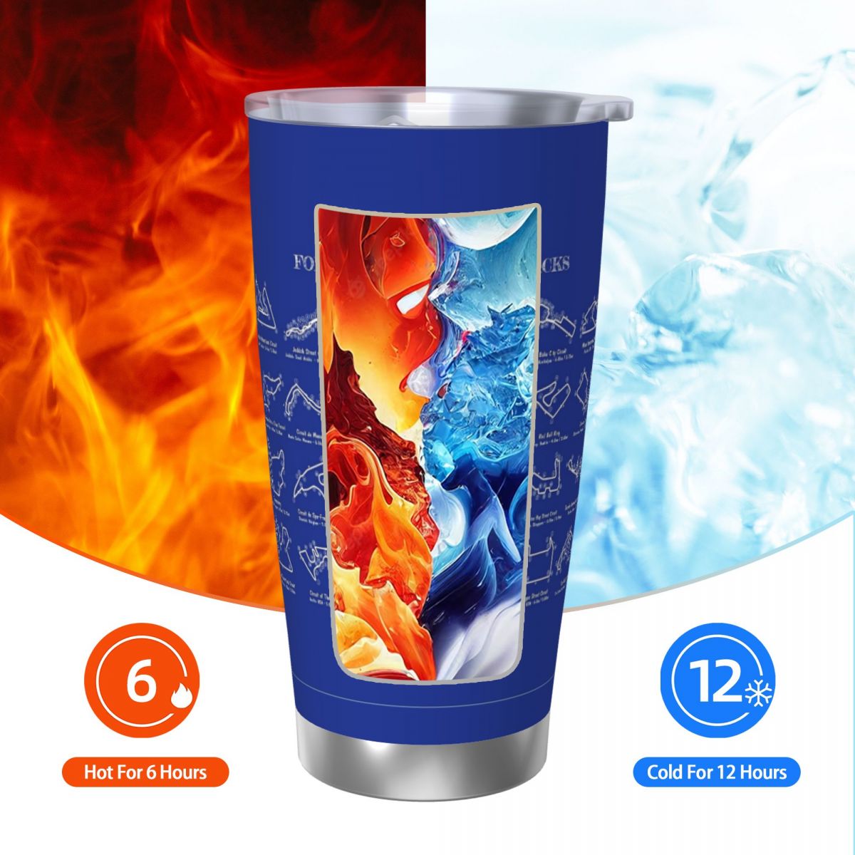F1 Race Tracks (White Stencil- - Tumbler 20Oz White recension och pris